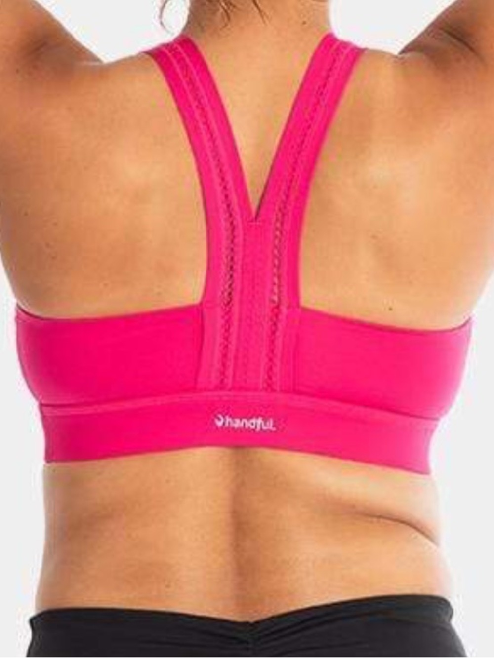 Handful Y-Back Sports Bra in Battle Cry Pink